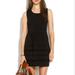 Madewell Dresses | Madewell Black Scuba Telegraph Fit & Flare Sleeveless Dress, Xs | Color: Black | Size: Xs
