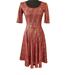 Lularoe Dresses | Lularoe Red & Gold Nicole Dress | Color: Gold/Red | Size: Xs