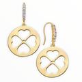 Kate Spade Jewelry | Kate Spade New York Cubic Zirconia 14k Gold Plated Clover Drop Earrings - Nwt | Color: Gold | Size: Os