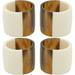 Saro Elongated Design Horn Napkin Rings Set Of 4 in Brown | 1.5 H x 1.5 W in | Wayfair NR231.BR