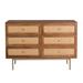 Everly Quinn Farida 6-Drawer Solid Wood Dresser Wood in Brown | 31.5 H x 42.25 W x 17.75 D in | Wayfair AF3F71BCC1BF4D05A2894A13EBA7C073