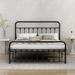 Rosalind Wheeler Metal Platform Bed in Black | 43.5 H x 60.75 W in | Wayfair 6B6EEDB3D72749998D1BBD00310D8D0A