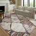 Brown 120 x 94 x 0.88 in Area Rug - The Twillery Co.® Delaplaine Geometric Machine Woven Area Rug in Ivory/ | 120 H x 94 W x 0.88 D in | Wayfair