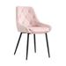 Side Chair - House of Hampton® Eutimio 15.83" W Tufted Polyester Side Chair Polyester in Pink | 31.53 H x 15.83 W x 15.83 D in | Wayfair