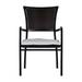 Summer Classics Aire Stacking Patio Dining Armchair w/ Cushions in White/Blue | 36 H x 22.75 W x 24.75 D in | Wayfair 3560112+C480440W440