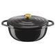 Tefal Air Ovale Kasserolle 30 cm Antihaft-Induktion Aluminiumguss (leichter als Gusseisen) mit Deckel grau E2558904