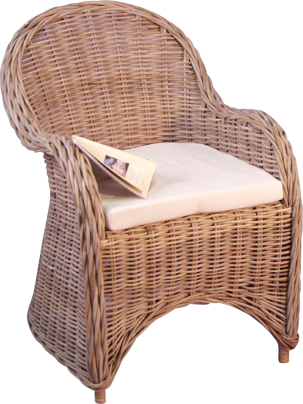 Rattanstuhl HOME AFFAIRE "sesselschau", grau, Stühle, Rattanstuhl