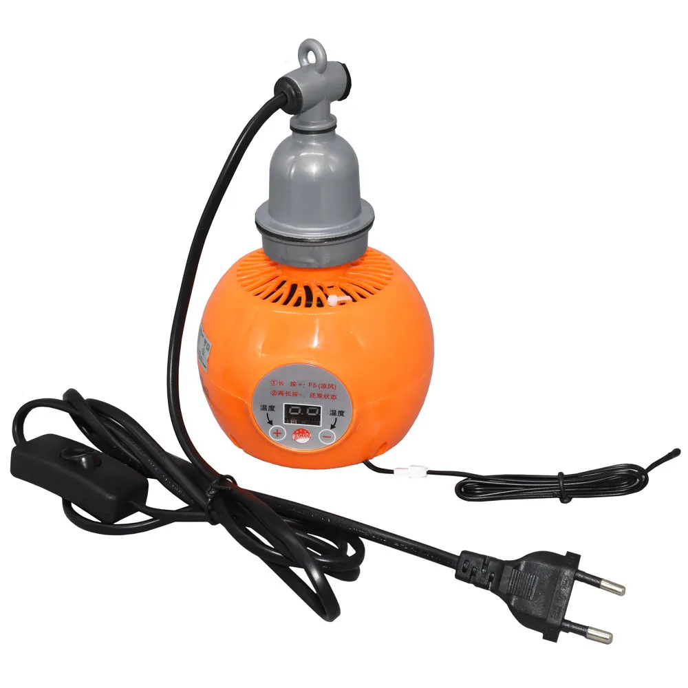 1Pc radiateur pour animaux de compagnie lampe chauffante pour animaux lampe à lumière chaude Thermostat chauffage boîte de Reptile lampe chauffante 220V 150W pour incubateur