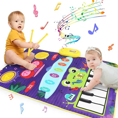 Clavier de piano musical 2 en 1 pour bébé et batterie de jazz jouets éducatifs précoces cadeau