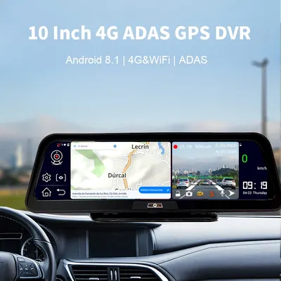 Caméra de Tableau de Bord Android avec Navigation GPS Moniteur de Rétroviseur Enregistreur Vidéo