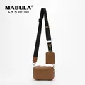 MABULA – sac à bandoulière carré pour femmes ensemble de 2 pièces en cuir Pu Simple et élégant