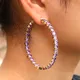 Boucles d'oreilles Big Hoop pour femmes or violet 58.5 ensembles en vrac bijoux ChimFashion