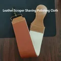 Sangle d'affûtage de rasoir en cuir véritable portable double couche Pro Barber Strop Straight