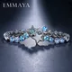 EMMAYA – Bracelets chaîne ronde en cristal bleu clair pour femmes bijoux Design à la mode bon