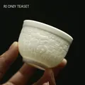 Tasse à thé en céramique faite à la main avec texte en relief bol de voyage tasse unique