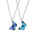 Collier papillon réglable pour femme alliage style Boho pendentif papillon bleu cadeau