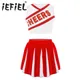 Costumes de pom-pom girl pour filles uniforme de sport tenues de danse sans manches haut court