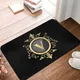 Tapis Rectangle Lettre V Monogramme Or Doorvirus Absorbant Polymères Noir Luxe Chambre