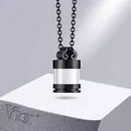 Vnox-Collier chinois Lucky Cloud Urn pour homme fiole de parfum en verre transparent pendentif