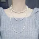 Collier de perles d'eau douce pour femme pull long bijoux vintage coréens cadeaux à la mode