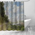 Rideau de douche avec crochets peinture à l'huile Monet personnalisé rideau de douche avec