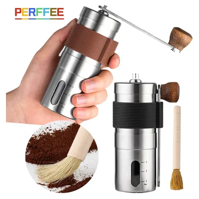 Mini moulin à café manuel en acier inoxydable Portable fait à la main outil professionnel