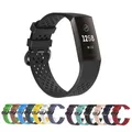 Bracelet Sport en Silicone respirant pour Fitbit Charge 3/Charge 4 sangles