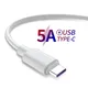 Câble USB 5A Type C blanc pour recharge rapide cordon de chargeur blanc pour téléphone portable