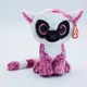 TY-Peluche beanie aux grands yeux 15cm Lynx rose lémurien singe au beurre jouet à