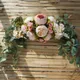 Couronne de fleurs artificielles guirlande de seuil de porte décor mural de fête de mariage à la