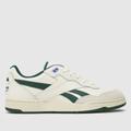 Reebok bb 4000 ii trainers in white & green