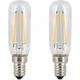 Lot de 2 ampoules led 4W ses pour hotte aspirante E14 Blanc froid 6000K T25 Ampoules à filament de