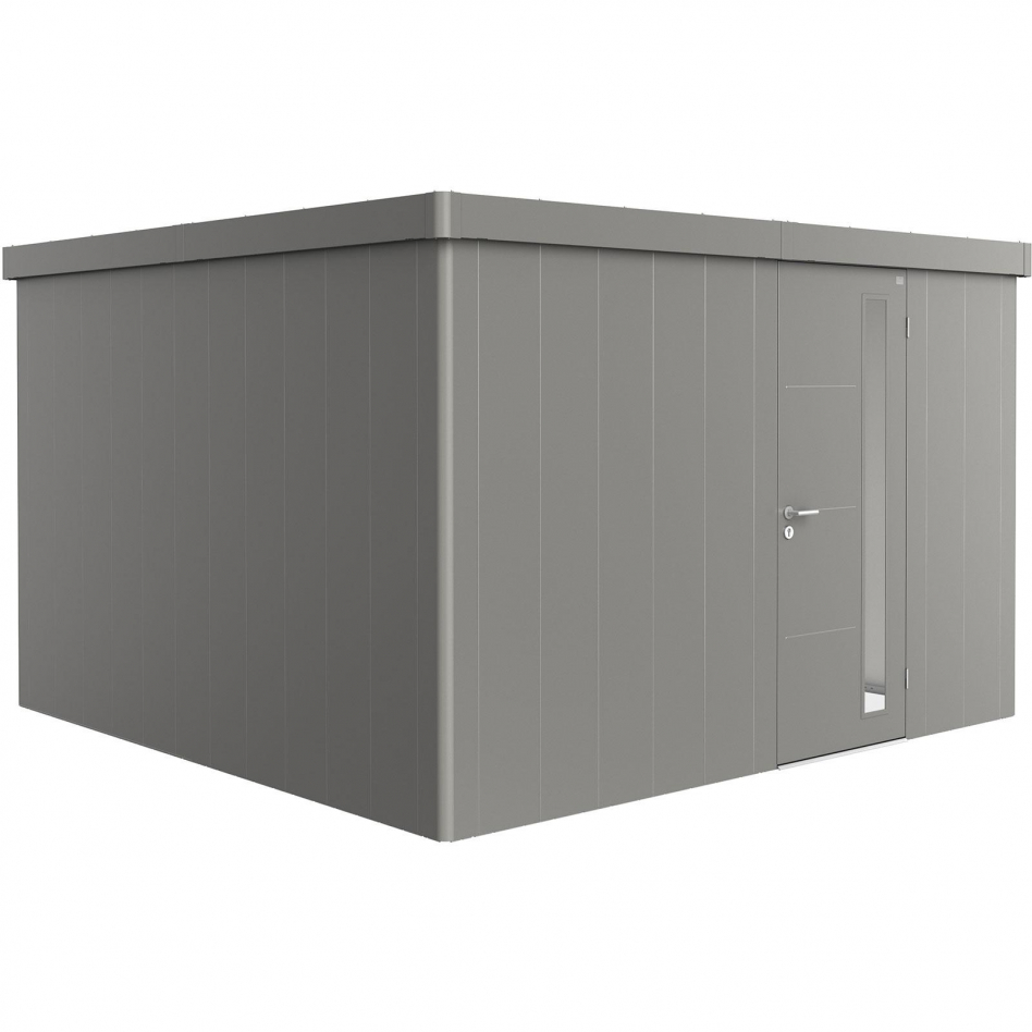 Biohort Gerätehaus Neo quarzgrau-metallic Geräteschuppen, Standardtür, 4D (348x348 cm) Image