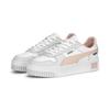 Sneaker PUMA "Carina Street Sneakers Damen", Gr. 38, bunt (weiß rose dust feather gray pink), Obermaterial: Kuhleder, Synthetik; Futter: Textil, Synthetik; Innensohle: Textil; Laufsohle: Gummi, Schuhe
