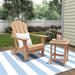 Beachcrest Home™ Shavon Plastic Folding Adirondack Chair w/ Table in Brown | 35.25 H x 29.5 W x 32 D in | Wayfair BF34B21A074A4F52A0E71546002FFEB0