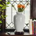 Lark Manor™ Amesha Handmade Porcelain Table Vase in White/Blue | 14 H x 8 W x 8 D in | Wayfair 6984B2444E56405F8B9B4B1B71AFD015
