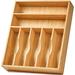 Hokku Designs Tuohy 2.5" H x 12.9" W x 17" D Flatware & Kitchen Utensils Drawer Organizer Bamboo in Brown | 2.5 H x 12.9 W x 17 D in | Wayfair