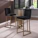 Everly Quinn 26.4" Counter Stool Upholstered/Velvet/Metal in Black | 37.4 H x 15.4 W x 19.7 D in | Wayfair 75CE4537505A4142A2A1DDF8CA323DB4