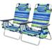 2 or 4-Pack Folding Beach Chair 5-Position Outdoor Reclining Chairs