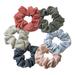 6pcs Stripe Stretch Hair Ties Hair Rope Ponytail Holders Hair Accessories for Women Girls (Grey Stripe + Light Blue Stripe + Pin