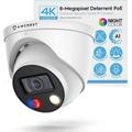 Amcrest UltraHD 4K (8MP) IP POE AI Camera 4K @30fps 98ft Night Color Vision F1.0 Security Outdoor Turret Camera Vehicle & Human Detection Active Deterrents Built in Microphone IP8M-DT3949EW-3AI