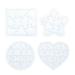 4Pcs Kids Coloring Blank Puzzle DIY Paper Jigsaw Puzzles Four Shapes Drawing Doodle Board (White)