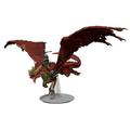 D&D Icons Of The Realms: Dragonlance: Shadow of the Dragon Queen - Kensaldi On Red Dragon (Set 25) - Huge Red Dragon With Removable Rider RPG Miniatures Roleplaying Dungeons & Dragons