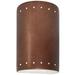 Ambiance 9 1/2"H Copper Perfs Closed ADA Outdoor Wall Sconce