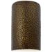 Ambiance 12 1/2"H Hammered Brass Cylinder Closed Wall Sconce