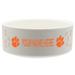 White Clemson Tigers 20oz. Personalized Pet Bowl