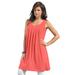 Plus Size Women's Swing Ultimate Tunic Tank by Roaman's in Sunset Coral (Size 3X) Top