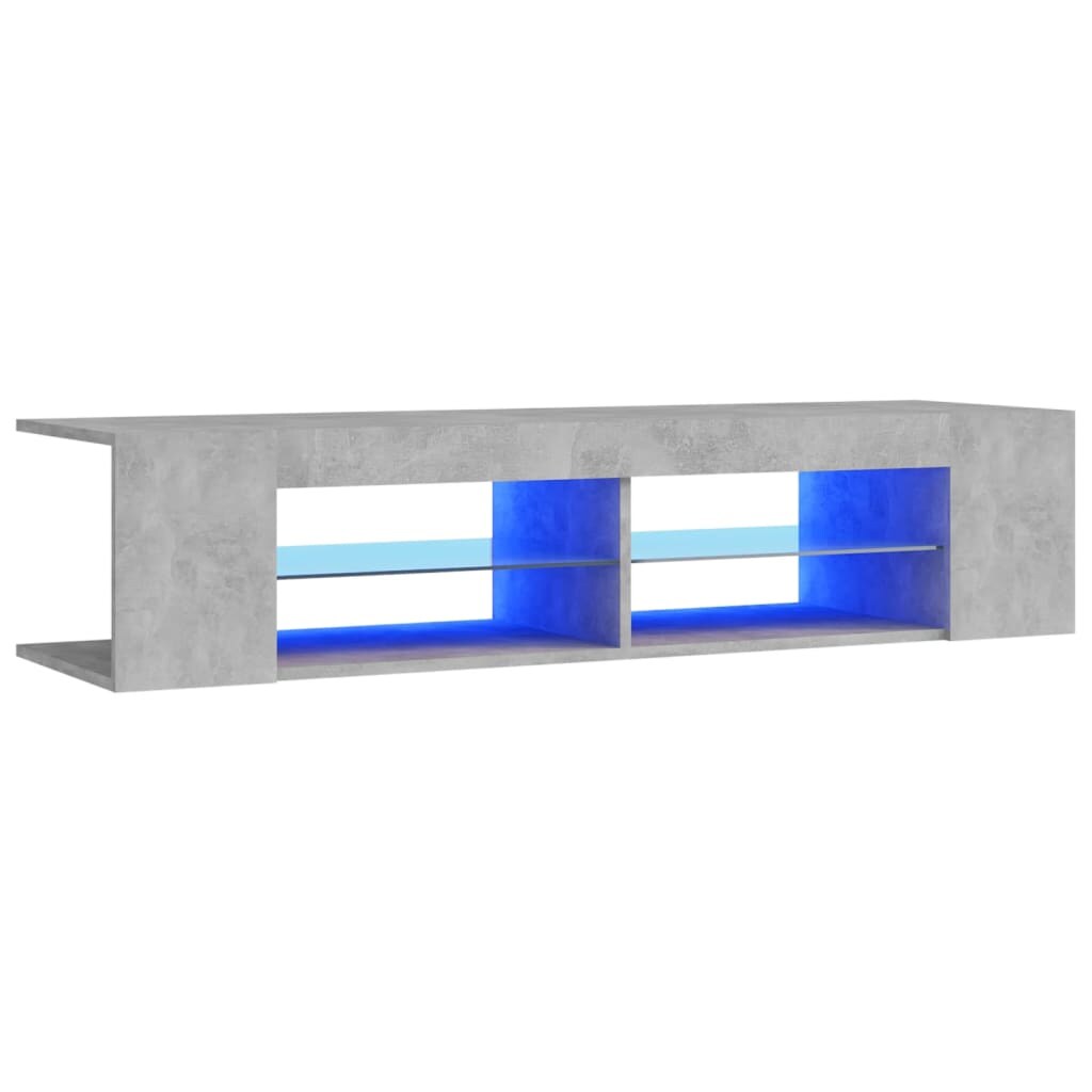 vidaXL TV-Schrank mit LED-Leuchten Betongrau 135x39x30 cm Image