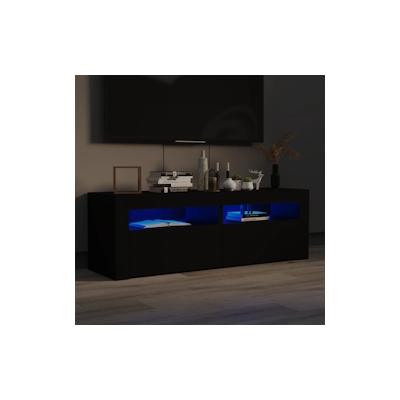 vidaXL TV-Schrank mit LED-Leuchten Schwarz 120x35x40 cm