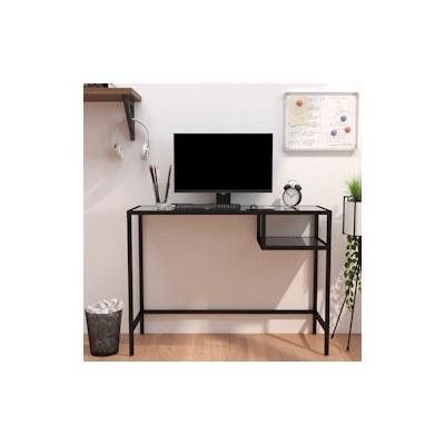 vidaXL Computertisch Schwarz Marmor 100x36x74 cm Hartglas